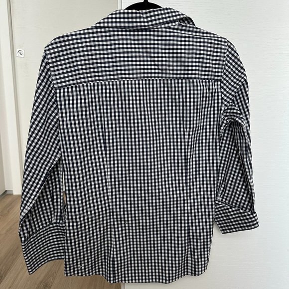 Brooks Brothers Navy Gingham Shirt - Picture 3 of 3